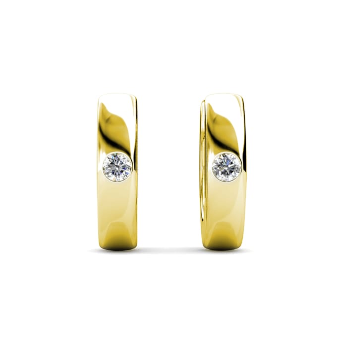 Ringen Oorbellen - Goud en Kristal