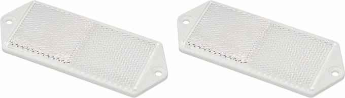 ProPlus Witte reflector met schroefbevestiging - 127 x 51 mm - 2 stuks