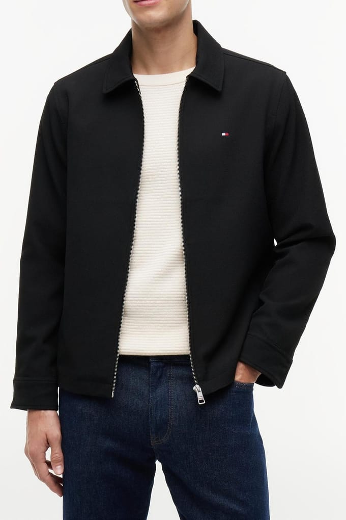 Tommy Hilfiger Light Weight Twill Black Größe: M | Leichte Jacken Outlet | Herren | Schwarz