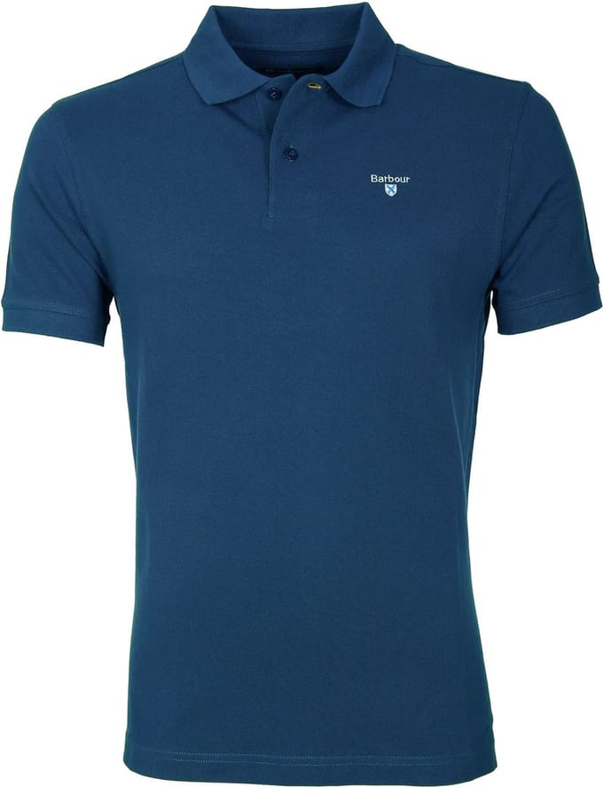 Barbour Poloshirt Deep Blue - Maat M - Heren