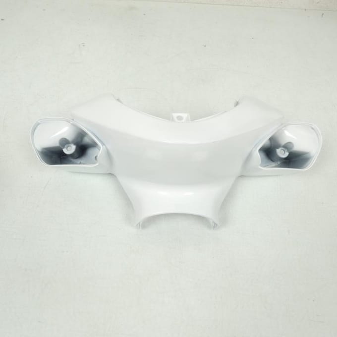 Couvre guidon avant Générique pour scooter MBK 50 Nitro 12167 Blanc brillant