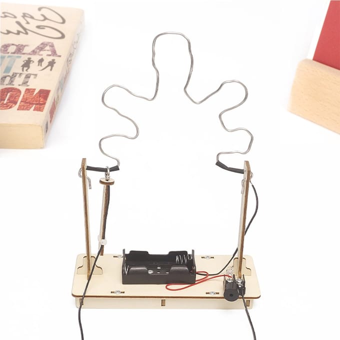 De Bouwplaats Zenuwspiraal bouwpakket - Elektrisch spiraal spel van hout