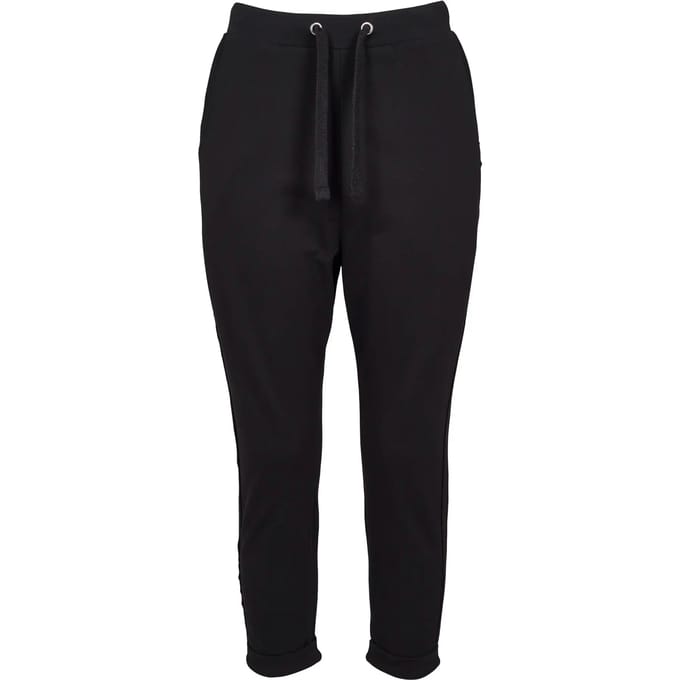 Urban Classics - Open Edge Terry Turn Up Dames joggingbroek - M - Zwart