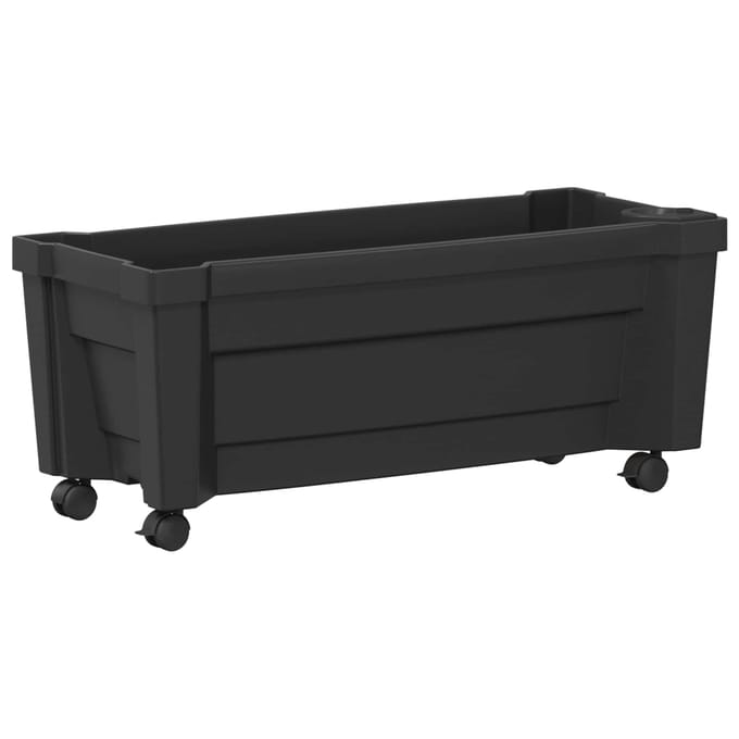 vidaXL - Calypso - planter - met - wielen - PP - Antraciet