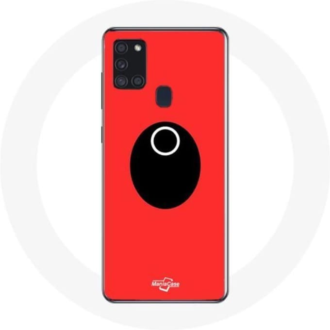Coque - Samsung - Galaxy A21S - Souple - Rouge - Masque soldat cercle