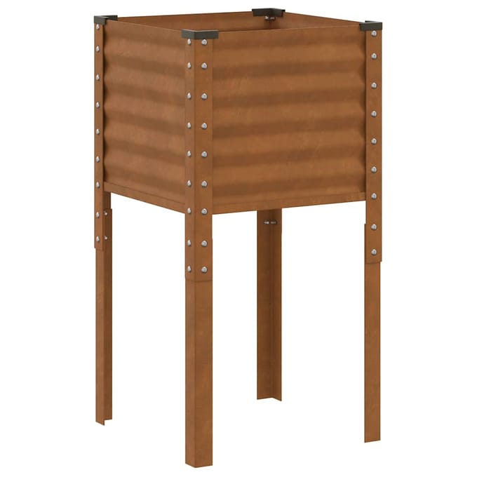 vidaXL - Plantenbak - 45x45x88 - cm - weerbestendig - staal