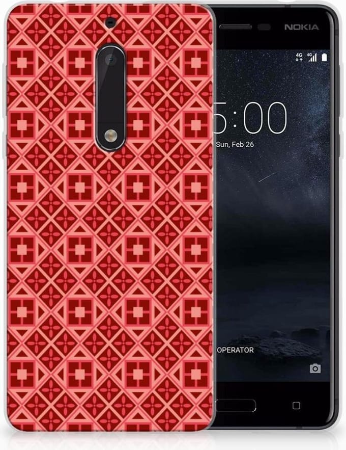 Nokia 5 TPU bumper Batik Rood