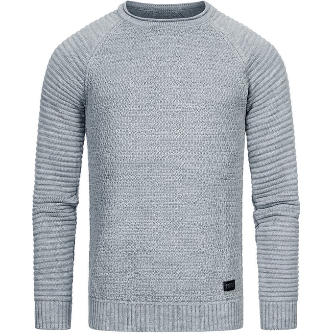 Zware biker Chunky trui met ronde hals