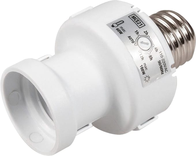 Maclean MCE21 - fitting E27 - max. 100W - Schemersensor voor bulb - dimbaar IP20
