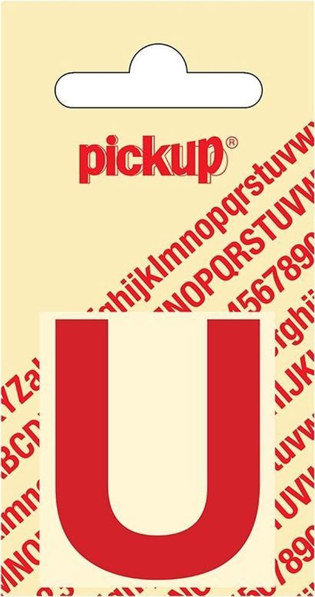 Pickup plakletter Helvetica 40 mm - rood U