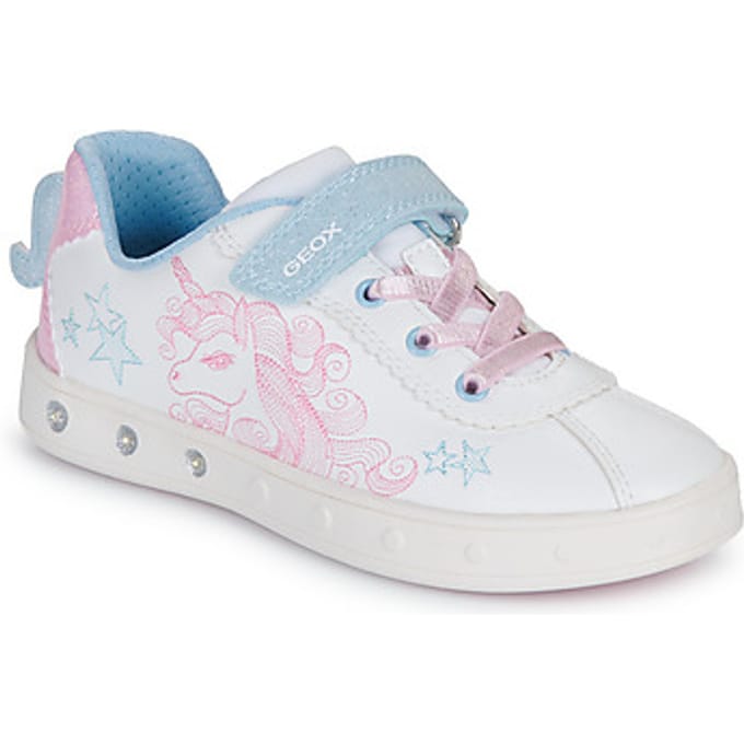 GEOX SKYLIN MEISJES Sneakers - WIT/ROZE - Maat 35