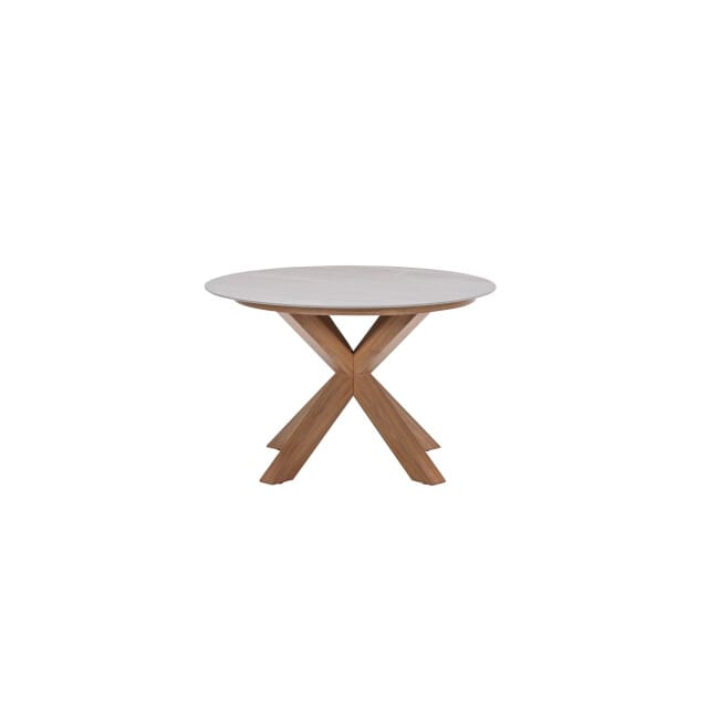 Garden Impressions Lowland tafel Ø120 cm light teaklook centostone napoli sand