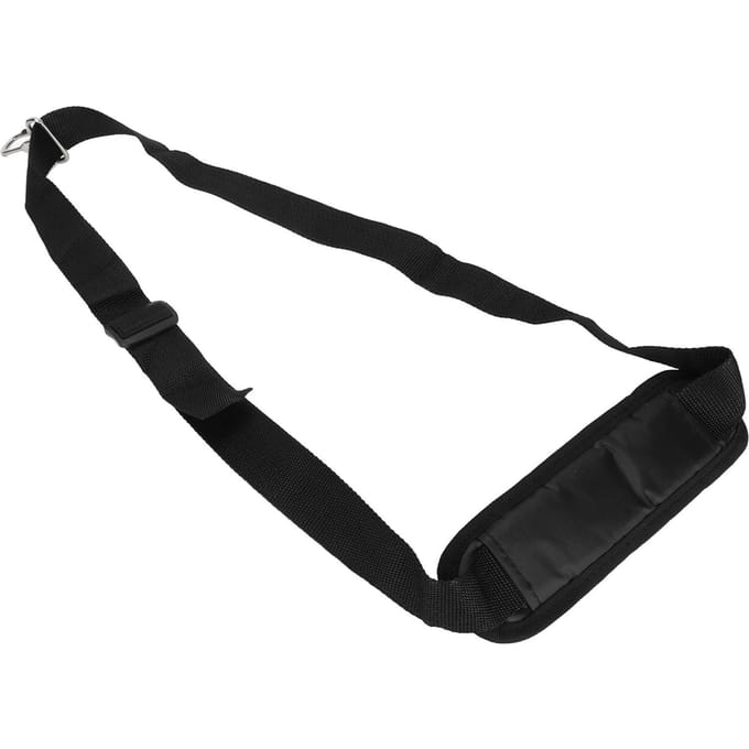 Rechthoekige Schouderharnasriem Polyester Enkele Schouderriem met Roestvrijstalen Haak voor Onkruidmaaier Trimmer black