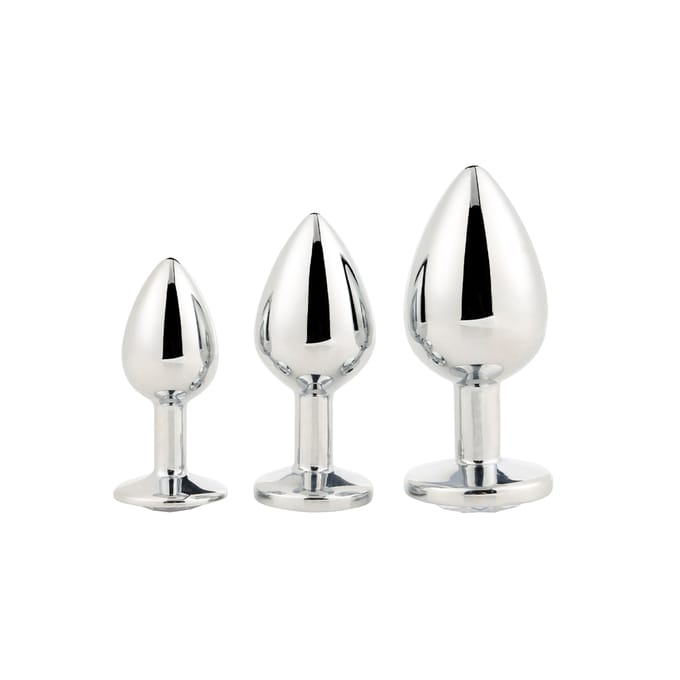 Buttplug Set Gleaming - Zilver