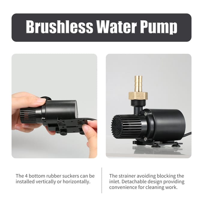 DECDEAL Borstelloze waterpomp Ultrastille DC24V Micro borstelloze waterpomp Waterdicht onderdompelbaar Type 3
