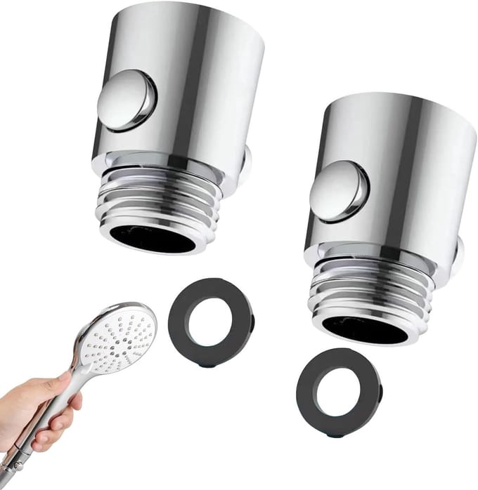 Verstelbare afsluitklep en doorstroombegrenzer voor douche, set van 2 voor waterbesparing