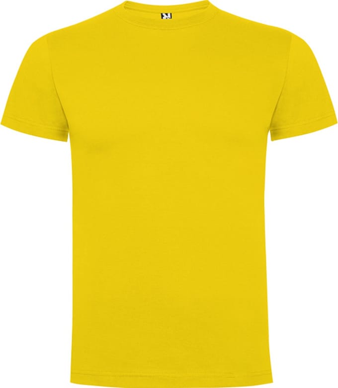 5 Pack Geel t-shirts Roly Dogo Premium Kids 8 jaar 122 - 128