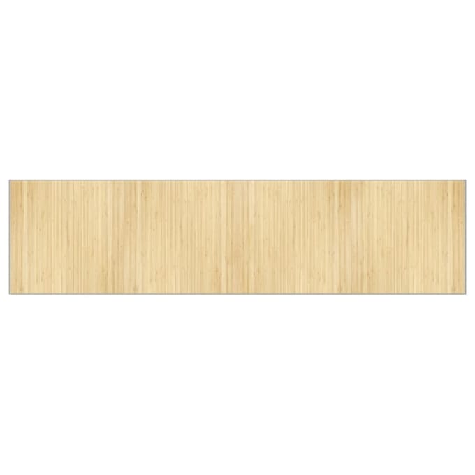 vidaXL - Vloerkleed - rechthoekig - 100x400 - cm - bamboe - lichtnaturel
