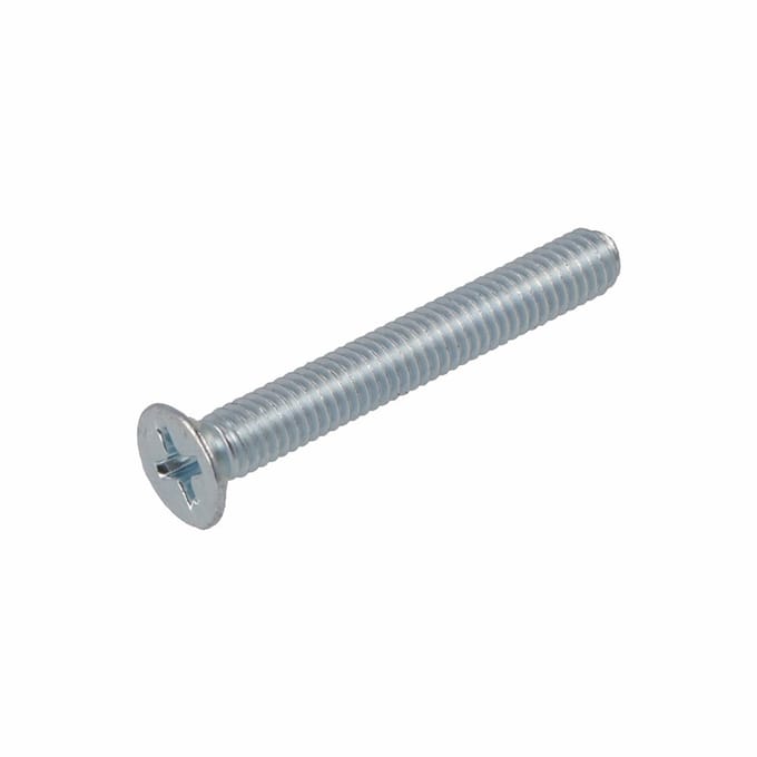 Metaalschroef M6x100 gegalvaniseerd platkop per zak a 8 stuks - pk - 4.8 - kruiskop