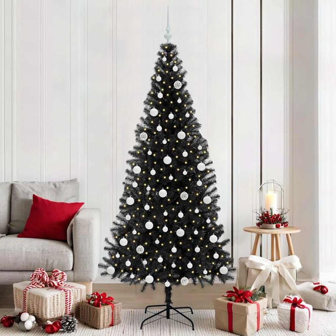 vidaXL - Kerstboom - Zwart - 210 - cm - PVC