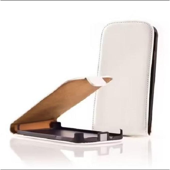 Housse etui coque cuir ultra mince blanc pour blackberry 9900 9930 9990 bold touch blanc