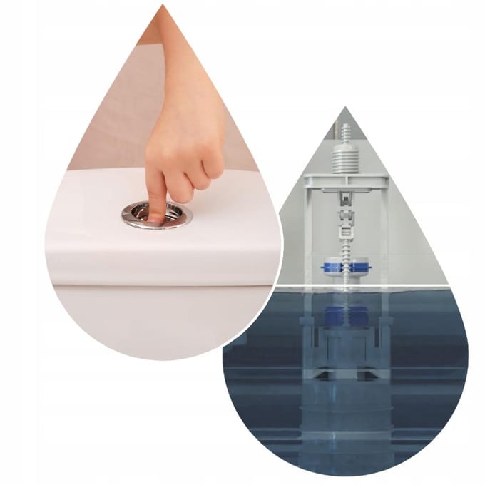 Soupape de Vidange de Chasse d'Eau - Mécanisme Universel pour WC - Cersanit Koło Roca