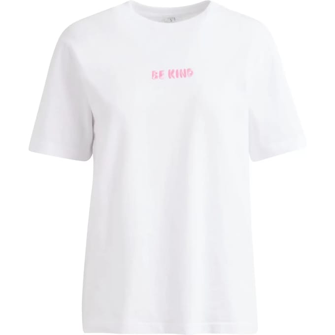 Mister Tee - Be Kind Heart EMB Dames Tshirt - M - Wit