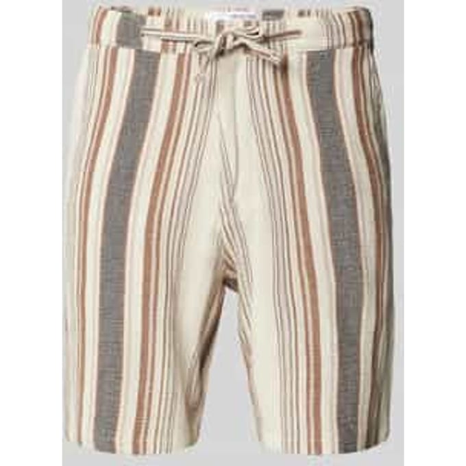 Regular fit bermuda met structuurmotief, model 'BRODY'