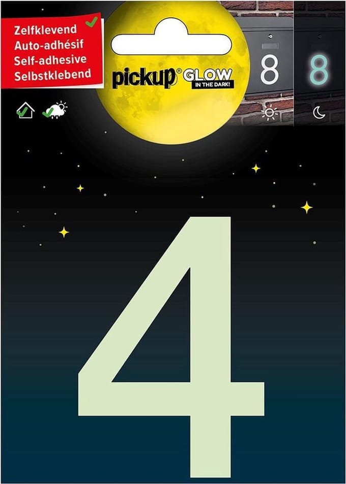 Pickup Glow in the dark Huisnummer 4 - 7 5 cm