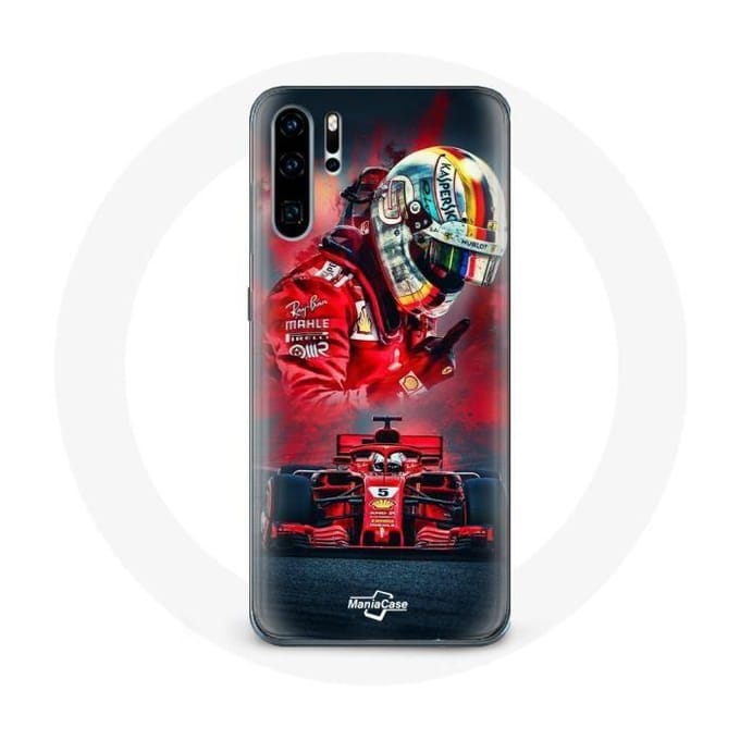 Case voor Samsung galaxy P30 pro Formule 1 Sebastian Vettel F1 Driver Rood