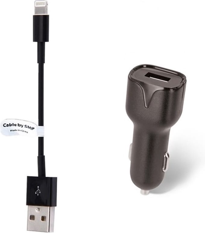 OneOne auto oplader + 3,0m OneOne Lightning kabel. 2.1A lader. Universele autolader adapter past op Apple iPhone 12 Pro Max, iPhone 13, iPhone 13 Mini, iPhone 13 Pro, iPhone 13 Pro Max, iPhone 14, iPhone 14 Pro, iPhone 14 Pro Max