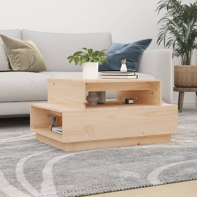 vidaXL - Salontafel - 80x55x40,5 - cm - massief - grenenhout