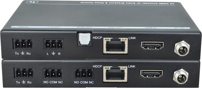 Vivolink VLHDMIEXT416 audio/video extender AV-zender & ontvanger Zwart