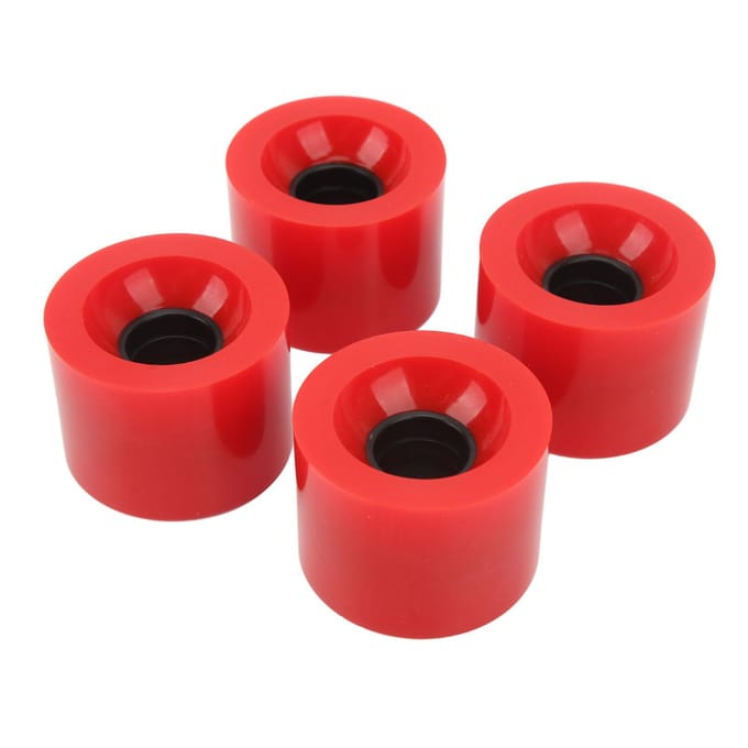 4 STUKS PU Skateboardwiel Vervanging Geluidsarm Multifunctioneel Land Surfplank Rollen rood