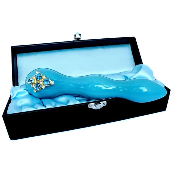 Shiri Zinn | Aqua Swarovski Glazen Dildo | Unieke Dildo Kopen?