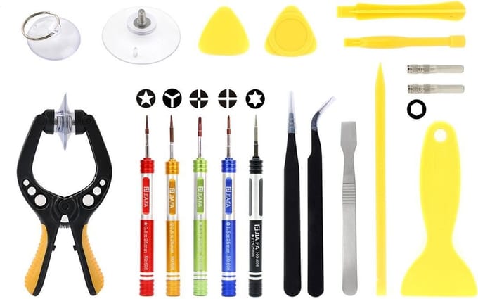 Let op type!! JIAFA JF-8148 19 in 1 Phone Repair Tool Set with Bag