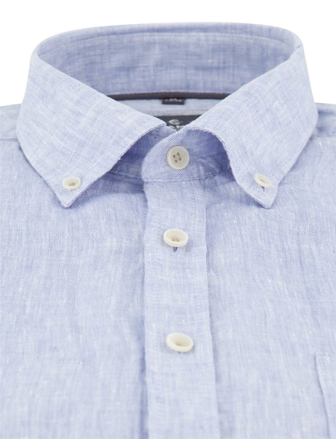 casual overhemd korte mouw Casa Moda Casual Fit lichtblauw