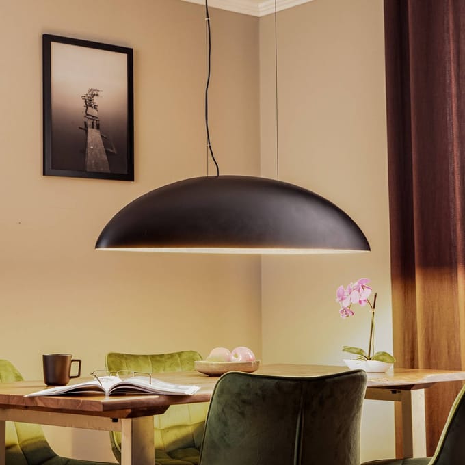 Nowodvorski Lighting Hanglamp Canoe V, zwart/goud