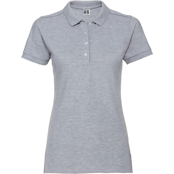 Russell Dames/Dames Stretch Fitted Poloshirt (Lichte Oxford Heide)