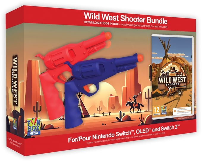 Wild West Shooter Game -Twin Wild West Shooter Revolvers Bundle (Code in a Box) - Nintendo Switch 2 - Schieten