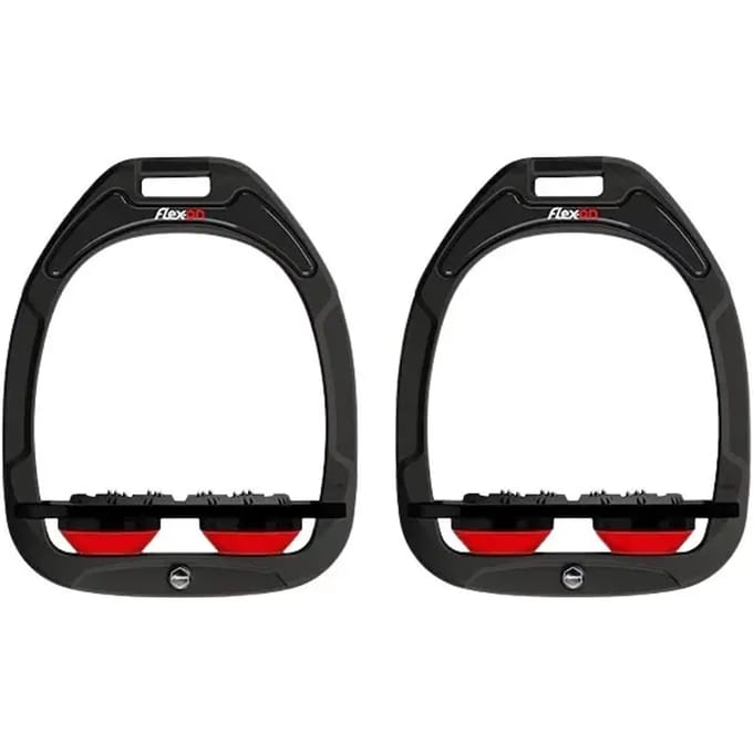 Platte Ultra Grip Aluminium/Black/Red Stirrup Flex-On Green Composite