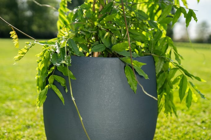 Pot Stijn matblauw | Ø28 x H27 cm