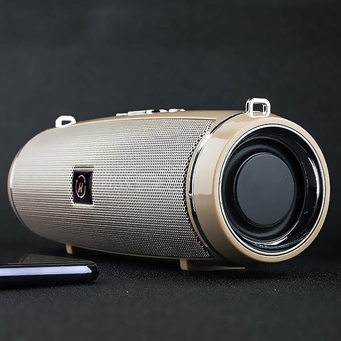 Draadloze Speaker - Bluetooth Audio - Muziek Luisteren - Verbeterde Bas - Compact Formaat - Goud