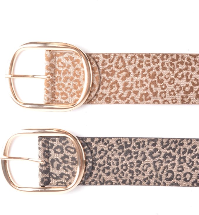 Giuliano savannah riem - Panter - Zwart - Dames - Made in Italy