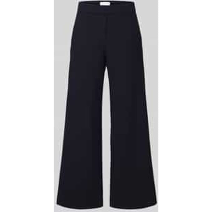 Regular fit wijde broek van viscosemix model 'NALEY'