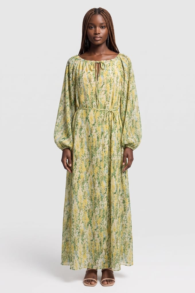 ARKET Gill Dress Cn Yellow Größe: 32 | Maxikleider Outlet | Damen | Gelb