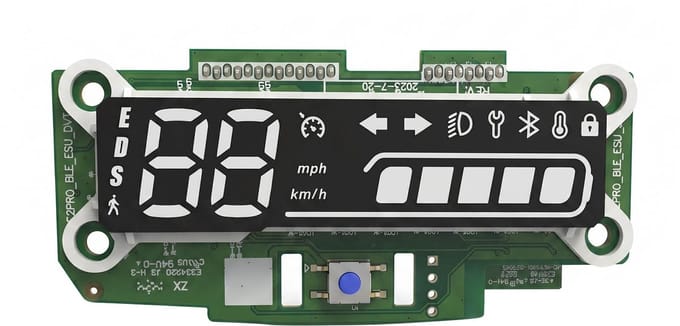 Segway-Ninebot, Dashboard Scherm Origineel Geschikt voor Ninebot E2 Pro Step Met Knop, Zwart / Groen