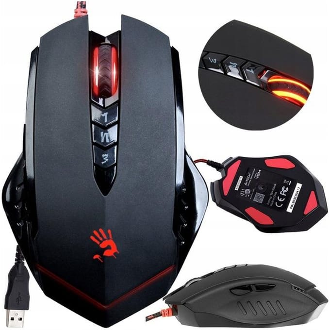 A4Tech Bloody V8M - Gaming Muis - 3200 DPI - 8 Programmeerbare Knoppen - USB Bedraad
