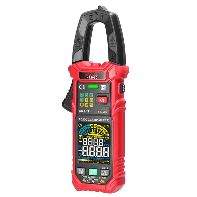 MAYILON Digitale Stroomtang Multimeter Multifunctioneel 600V Voltmeter Tester Ampère Volt Meter Automatisch Bereik veelkleurig