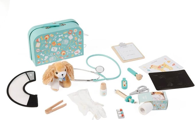Eurekakids Dokterskoffer Dierenarts - Speelgoed met knuffel en accessoires